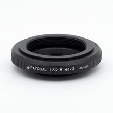 Load image into Gallery viewer, Rayqual Lens Mount Adapter for L39 Lens to Micro Four Thirds Mount Camera  Made in Japan L39-M4/3