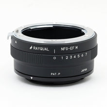 Load image into Gallery viewer, Rayqual Lens Mount Adapter for Nikon G lens to Canon EF-M-Mount Camera Made in Japan  NFG-EF M