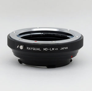 Rayqual Lens Mount Adapter for Minolta MD lens to Leica M-Mount Camera Made in Japan  MD-LM