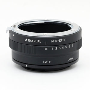 Rayqual Lens Mount Adapter for Nikon G lens to Canon EF-M-Mount Camera Made  in Japan NFG-EF M