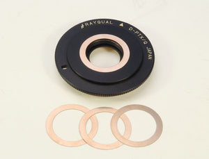 Rayqual Mount Adapter for Pentax Q body to CINE C mount lens 日本制造 C-PTX/Q
