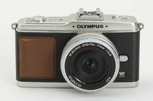 Olympus E-P1/EP2 4102 Diamond Black Type 相机皮革装饰贴纸