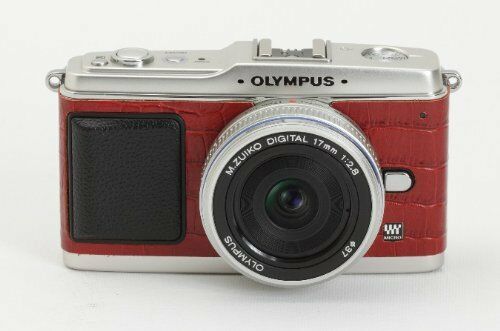 Camera Leather decoration sticker for Olympus E-P1/EP2 Crocodile Red Type