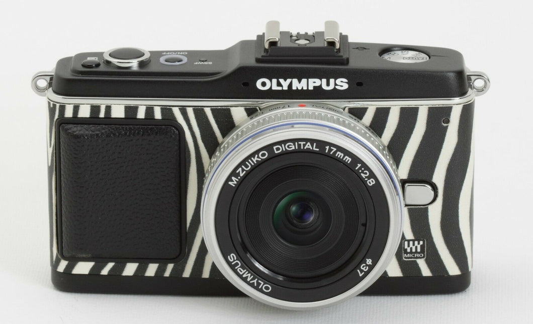 奥林巴斯 E-P1/EP2 Zebra 型号 2777 相机皮革装饰贴纸