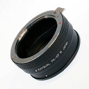 Rayqual Lens Mount Adapter for Canon EF-M-Mount Camera to PENTAX K lens Made in Japan  PK-EF M