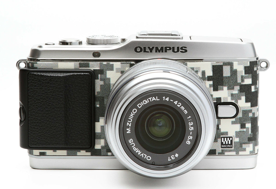 Olympus E-P3 DIGITAL URBAN CAMOUFLAGE 相机皮革装饰贴纸
