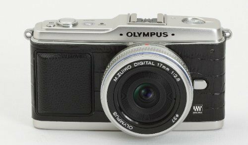 Camera Leather decoration sticker for Olympus E-P1/EP2 Crocodile Black Type