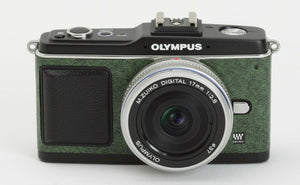 Camera Leather decoration sticker for Olympus E-P1/EP2 Green