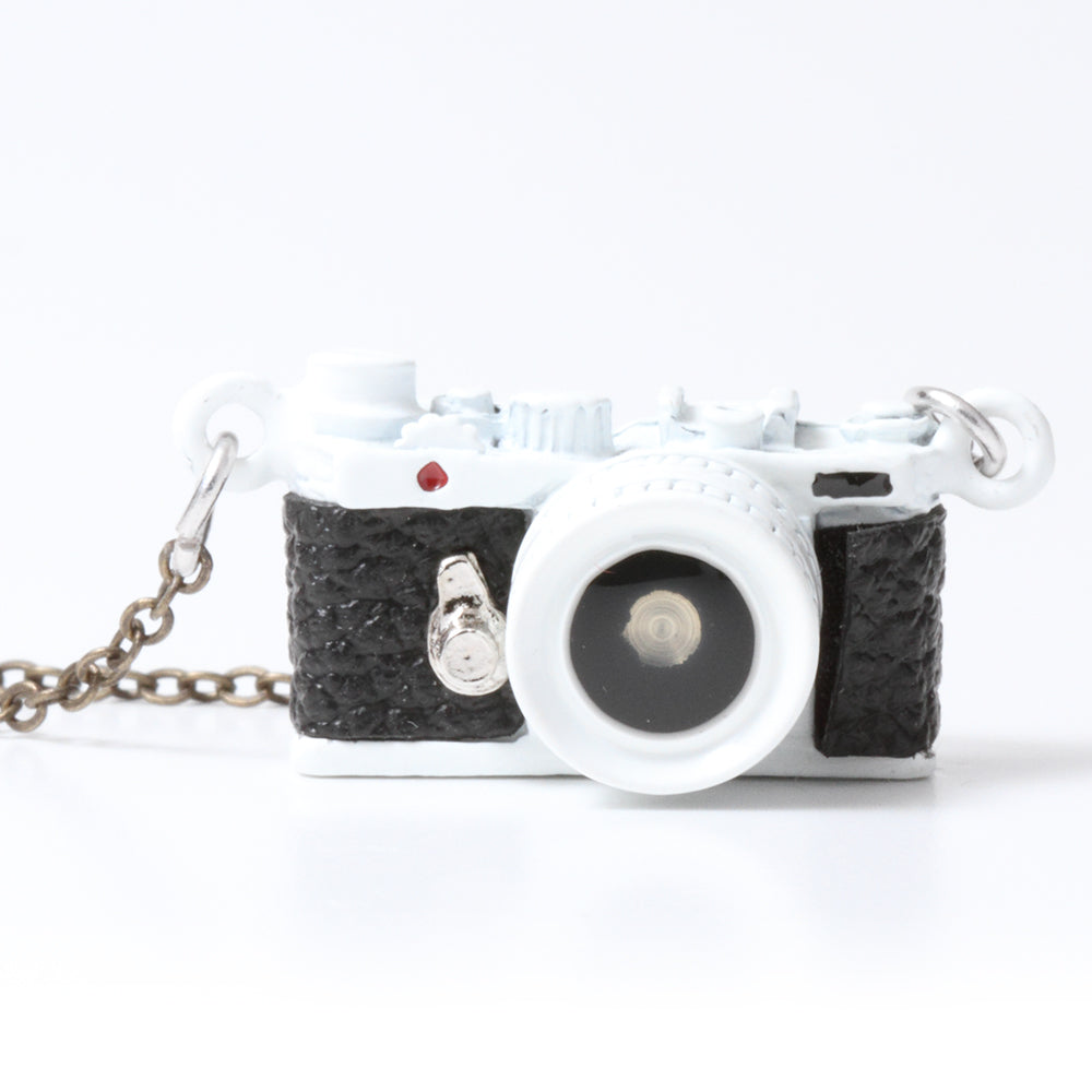 Miniature Camera Necklace Range finder type White Made in Japan