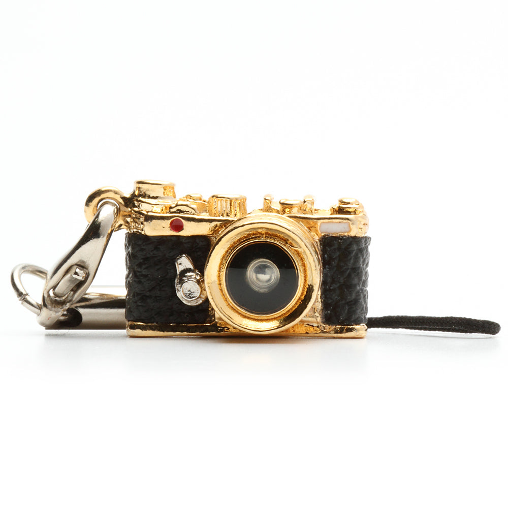 Miniature camera charm Range finder type Gold Made in Japan